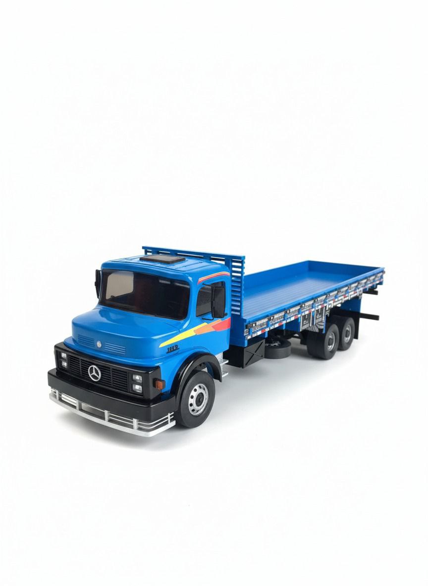 Miniatura Caminhão Mercedes-Benz L-1113 Carroceria Aberta - Escala 1/24