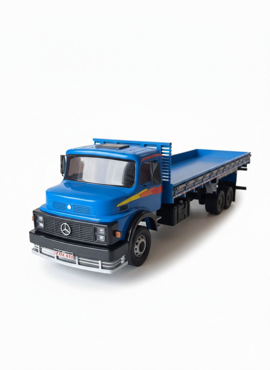 Miniatura Caminhão Mercedes-Benz L-1113 Carroceria Aberta - Escala 1/24