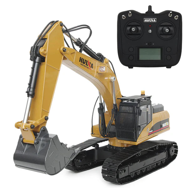 Escavadeira Huina 1580 V5 em Metal (Controle Remoto) – Escala 1/14