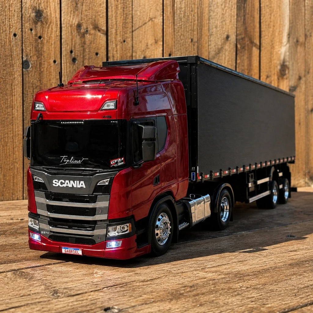 Scania G370 vermelho metálico Escala 1/24 (Controle Remoto)