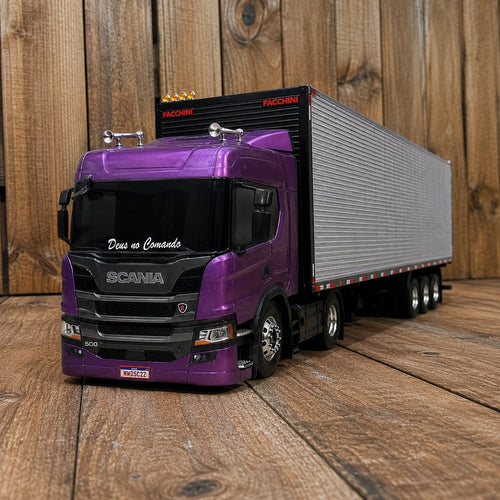 Caminhão Scania S500 Highline + Carreta Baú Facchini – Escala 1:24 (Controle Remoto)