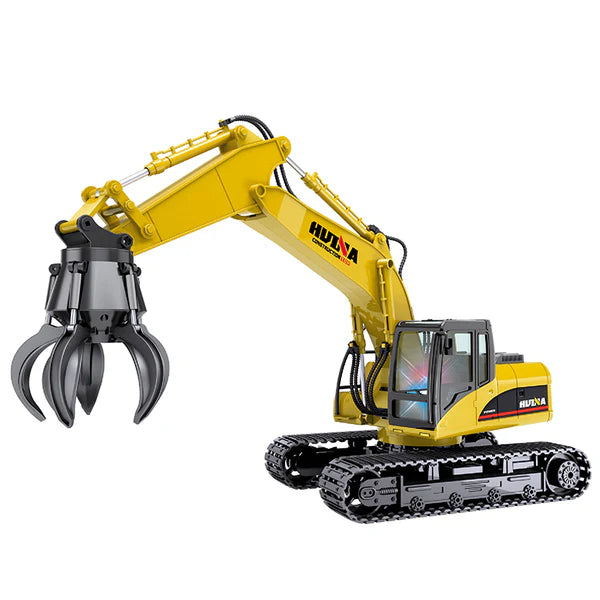Huina 1571 Escavadeira com Garra (Controle Remoto) – Escala 1/14