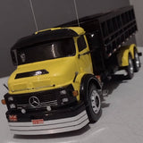 Miniatura Mercedes-Benz L-1113 Amarela Chassi-cabine clássico (Escala 1/24)