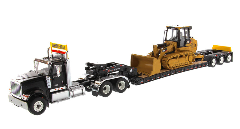 International HX520 + Trator de Esteira CAT (Controle Remoto) – Escala 1/14