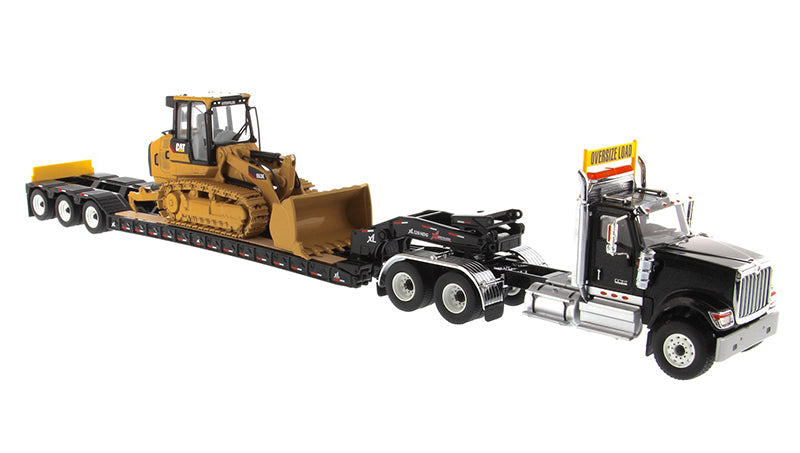 International HX520 + Trator de Esteira CAT (Controle Remoto) – Escala 1/14