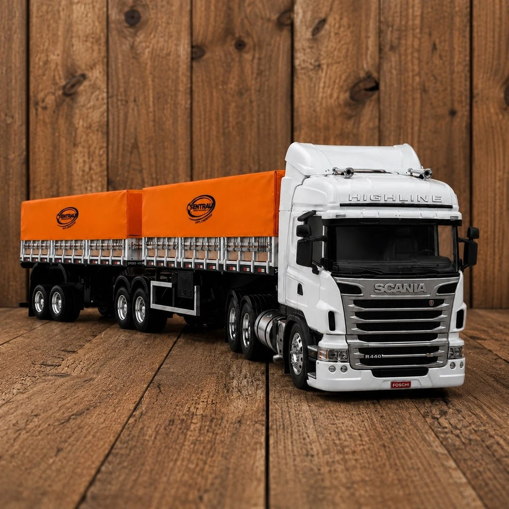 Scania Highline R440 6x2 + bitrem Escala 1/24 (Controle Remoto)