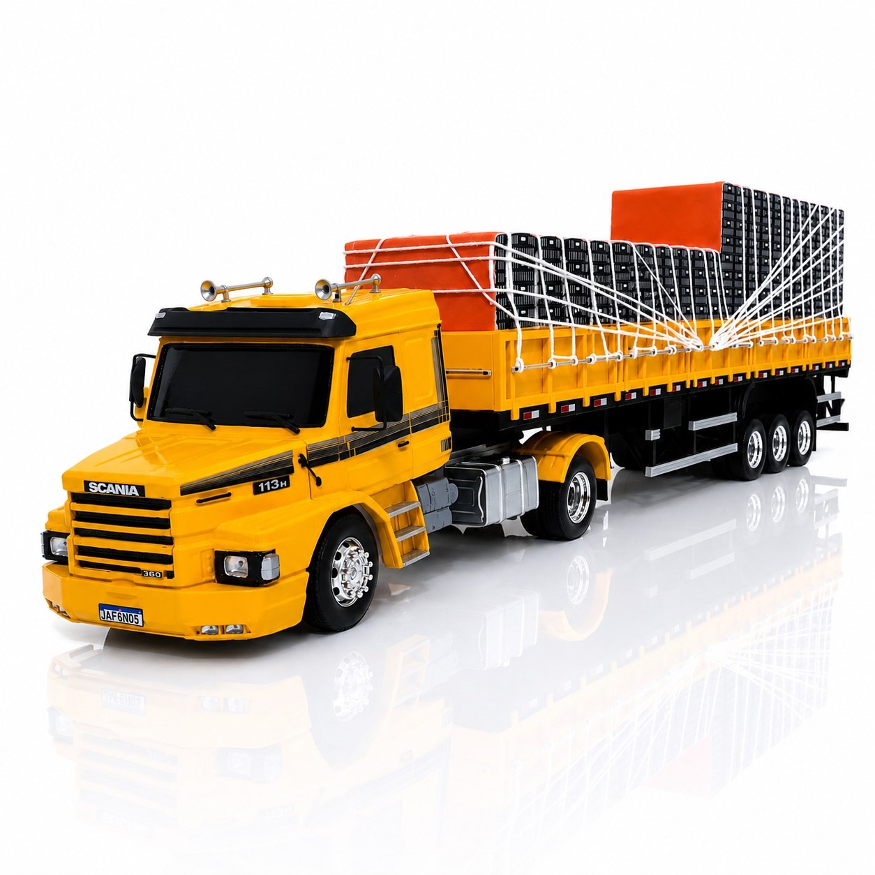 Scania T113H Carga Pesada Amarela – Escala 1/24 (Controle Remoto)