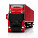 Scania Highline + Carreta Container Dourada – Escala 1/24 (Controle Remoto)